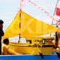 Masyarakat Nelayan Desa Tanah Kuning Gelar Tradisi Penurunan Kapal Adat. (Foto: InfoPublik)